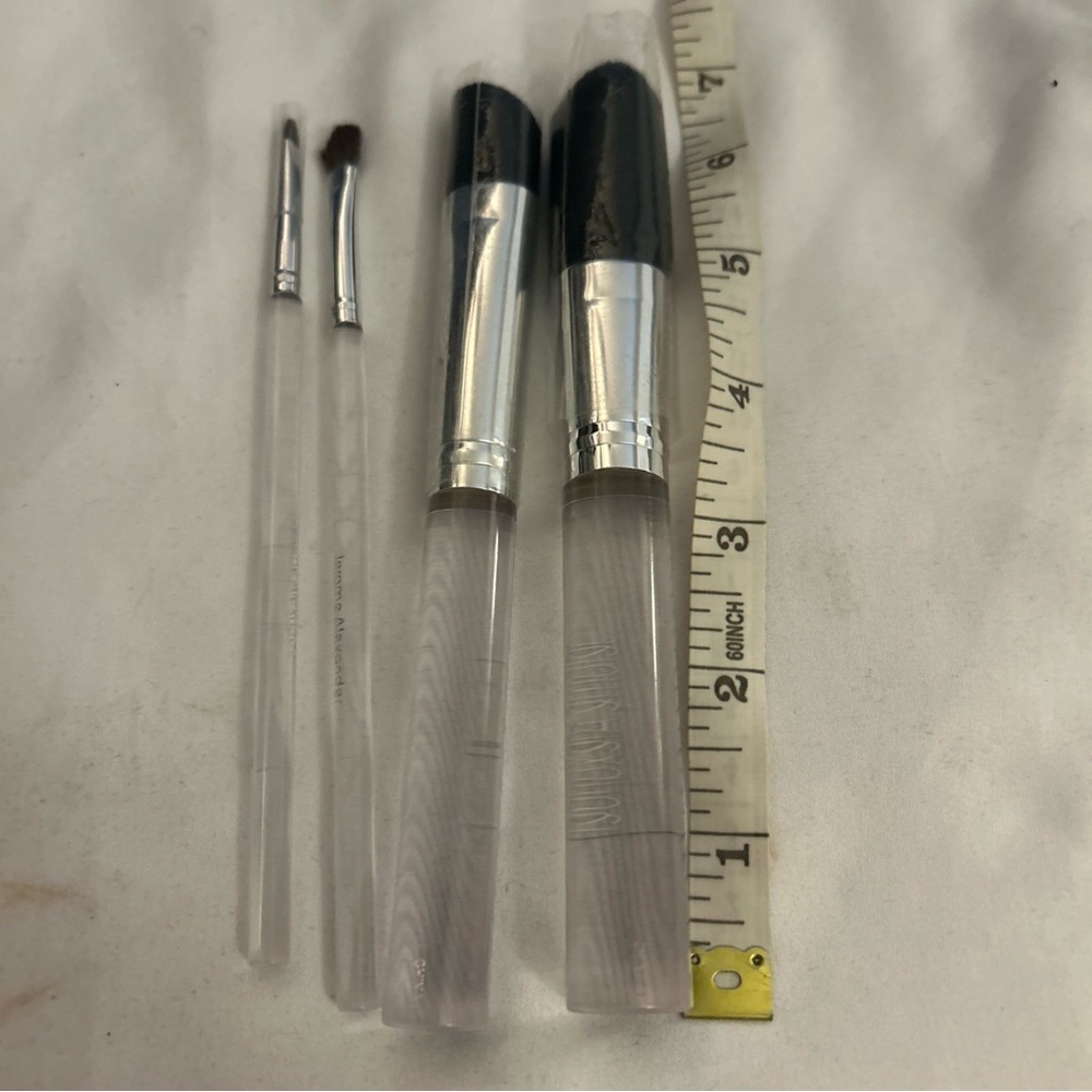 Jerome Alexander Makeup Powder Blush Eyeshadow Blending Brush Set Of 4pc Full Sz